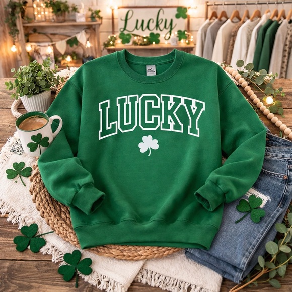 Green 'Lucky' Sweatshirt - Picture 2 of 3